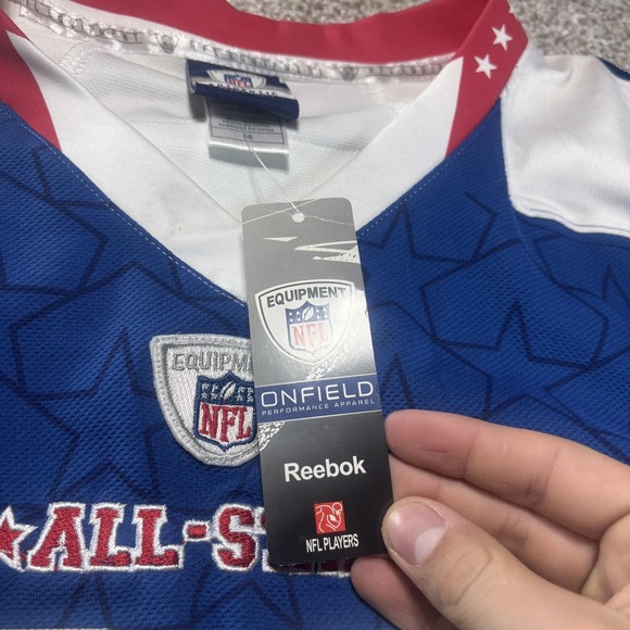 Minnesota Vikings Jersey Mens 56 White NFL Football Reebok Peterson Pro Bowl - Picture 5 of 16